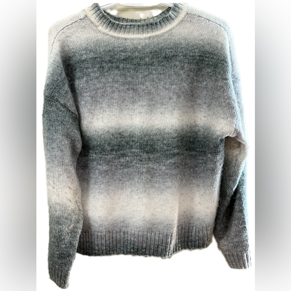 Blue and White Gradient Sweater